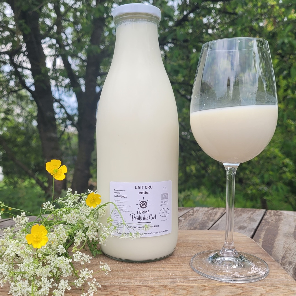 Lait cru entier 1L