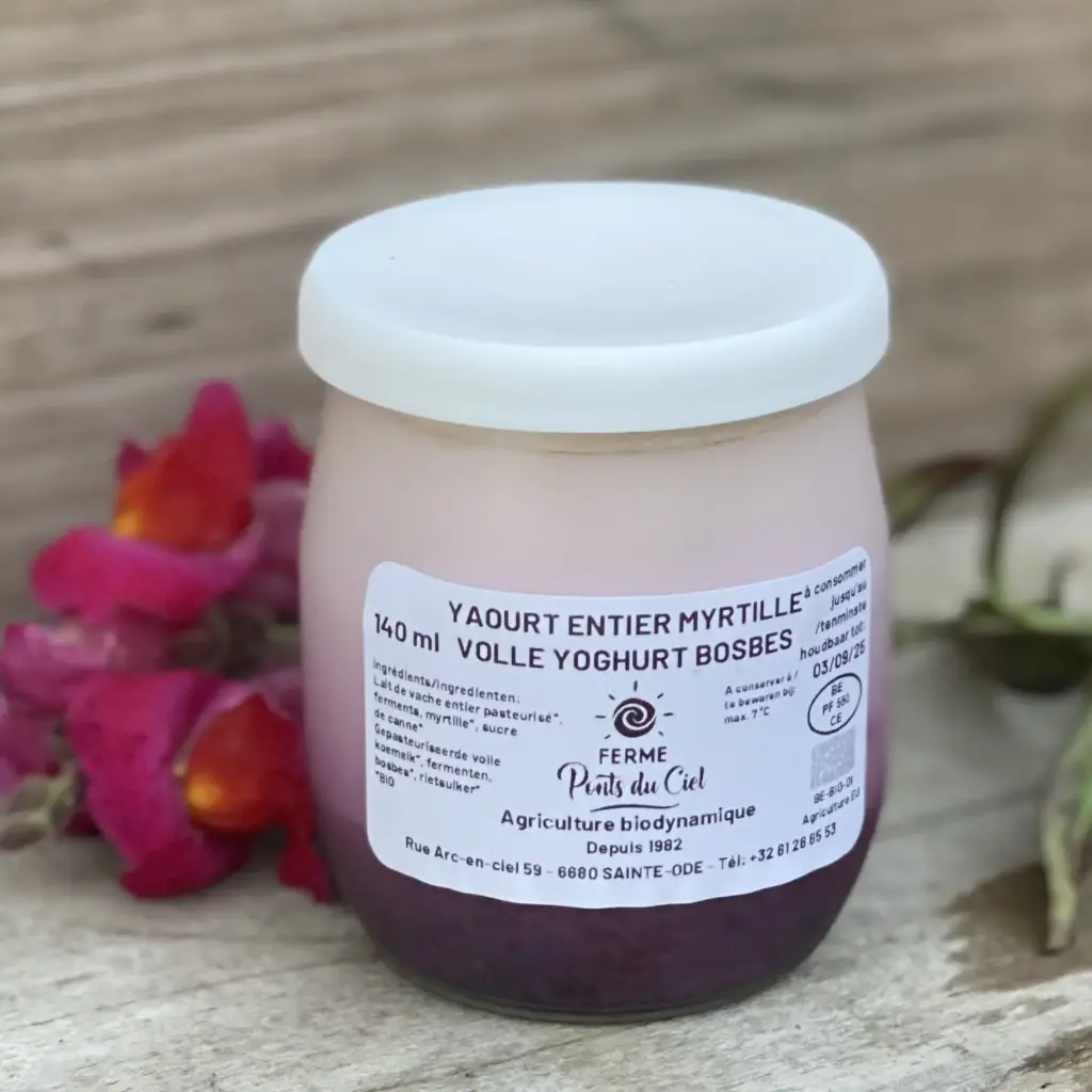 Yaourt entier myrtille 140 ml