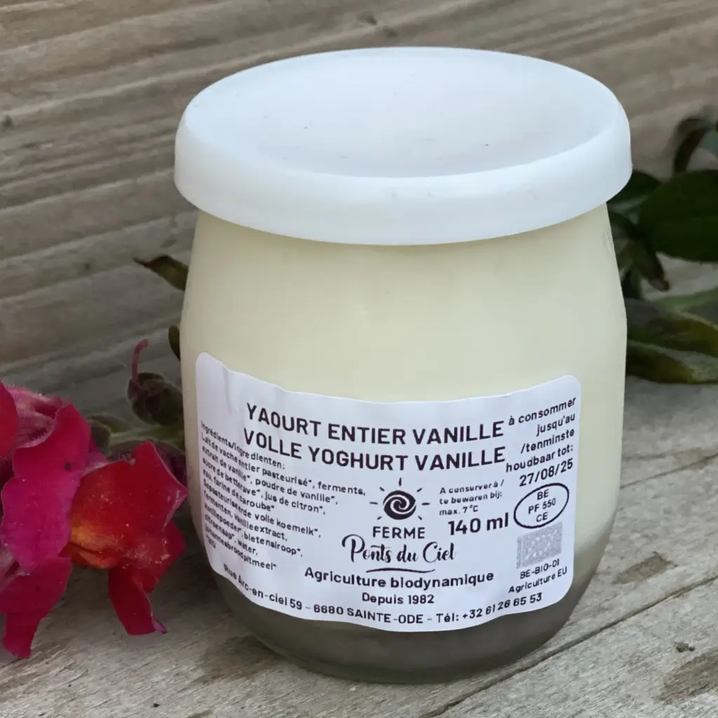 Yaourt entier vanille 140 ml
