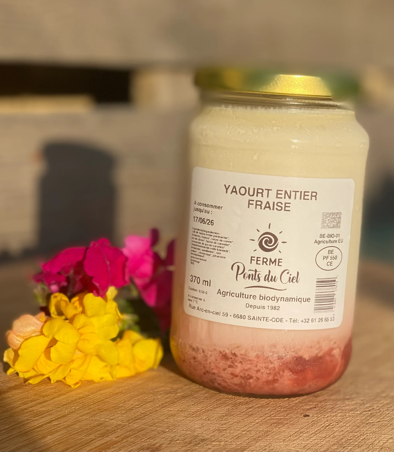 Yaourt entier fraise 370 ml