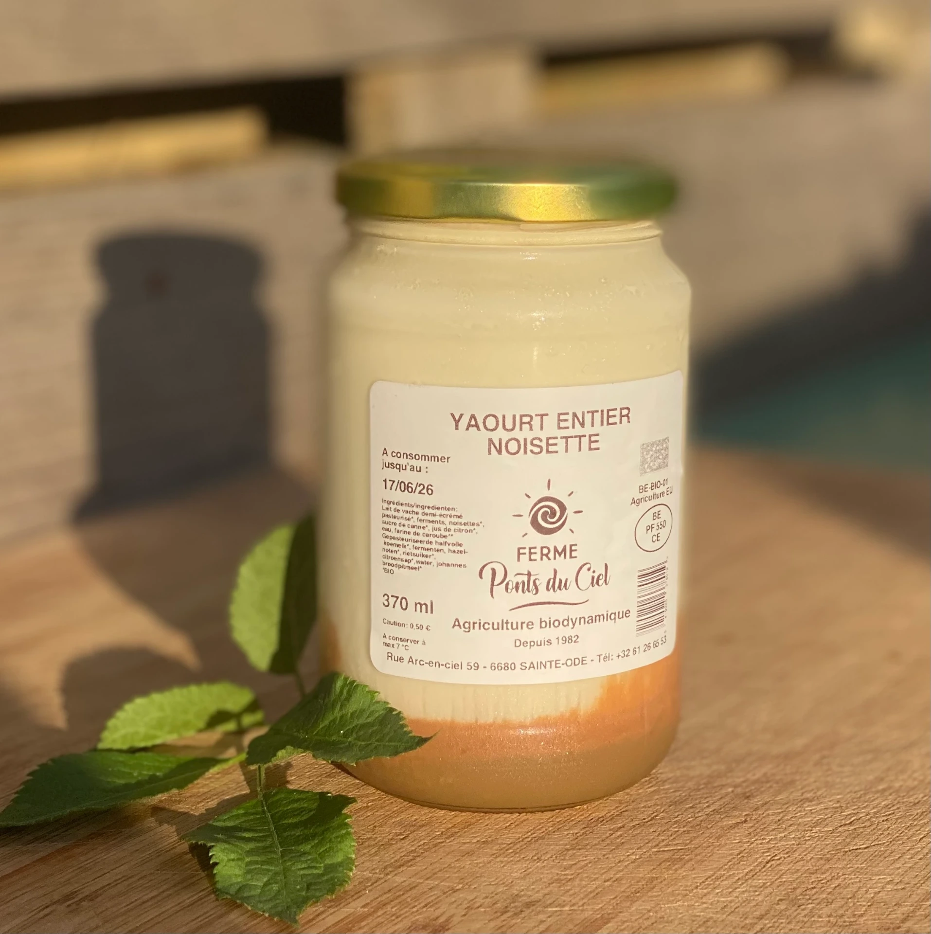 Yaourt entier noisette 370 ml