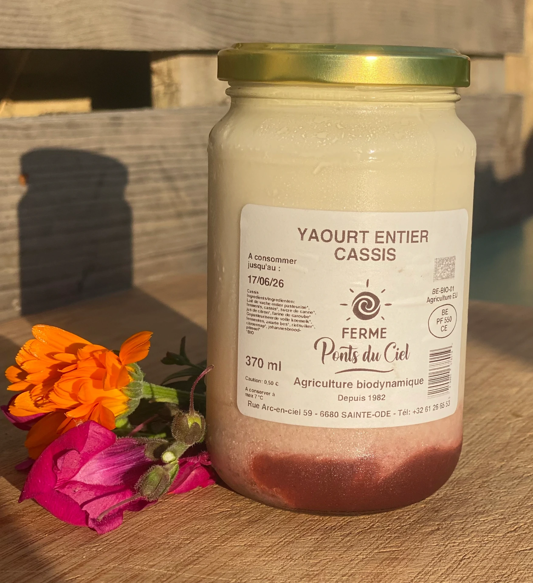 Yaourt entier cassis 370 ml