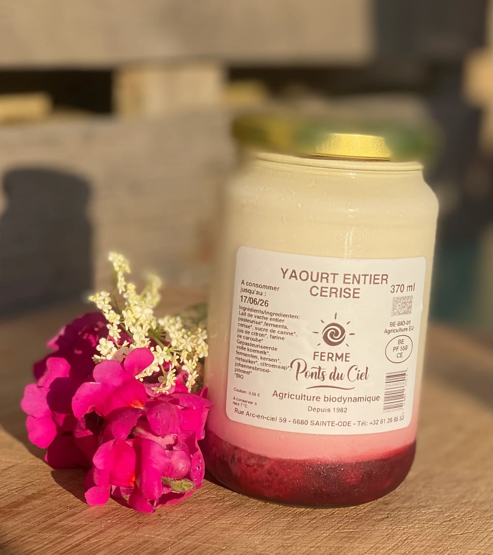 Yaourt entier cerise 370 ml