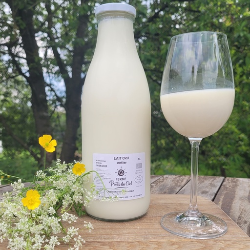 Lait cru entier 1L